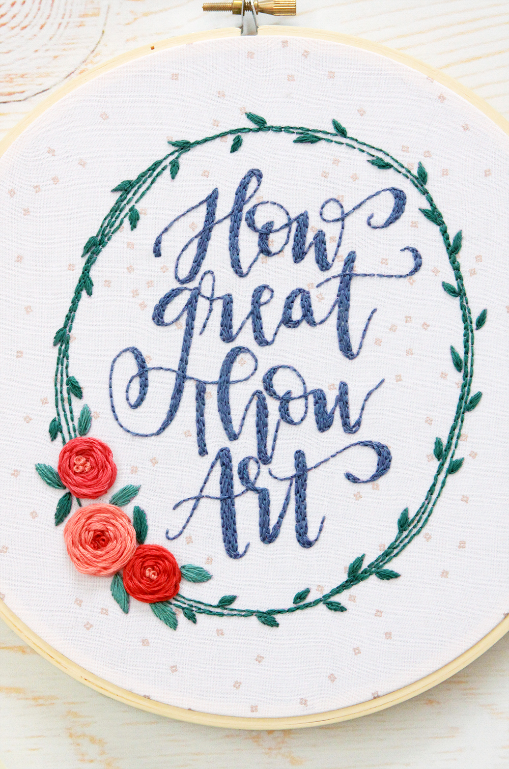 How Great Thou Art Hymn Embroidery