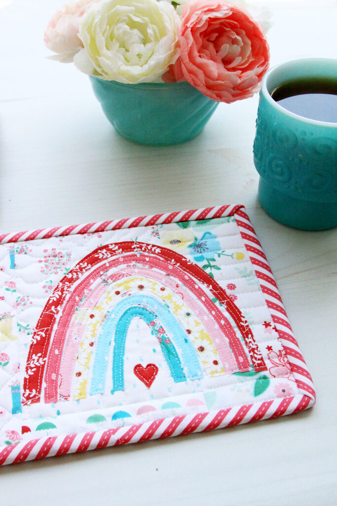 Sweet Umbrella Mug Rug