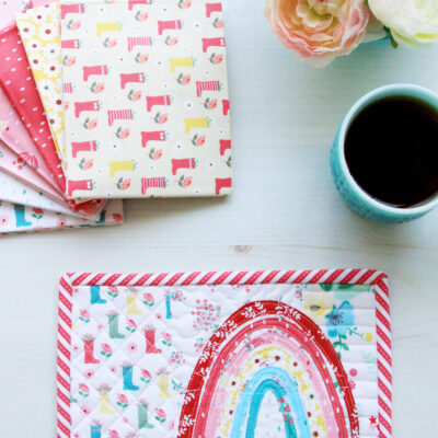 Sweet Umbrella Mug Rug
