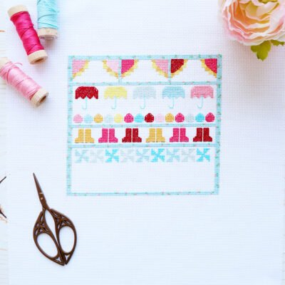 Singing in the Rain Cross Stitch Along Pinwheels