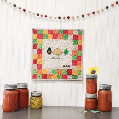 Taco Trio Mini Quilt by Bee Sew Inspired