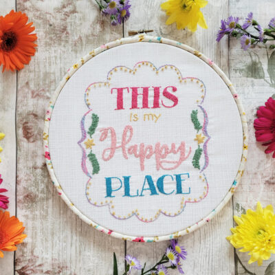 My Happy Place Hoop with What Saysie Makes
