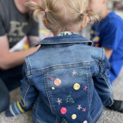Floral Denim Jacket by Heritage Threads