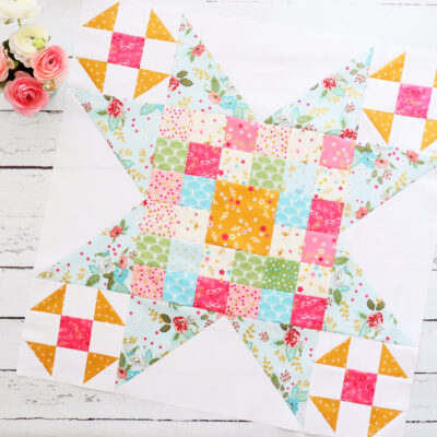 Large Patchwork Star Block – Swinging on a Star Sew Along