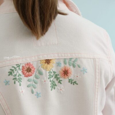 Embroidered Denim Jacket by Molly and Mama