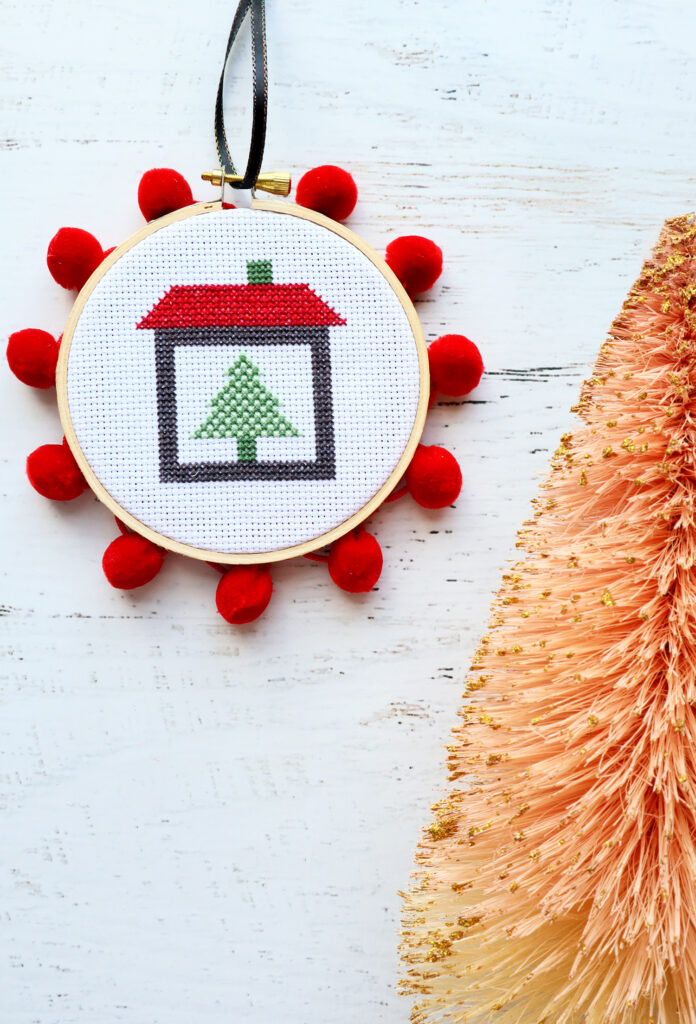 Christmas on the Farm Cross Stitch Ornament