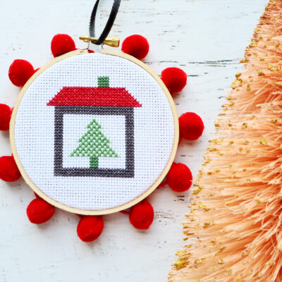 Christmas on the Farm Cross Stitch Ornament
