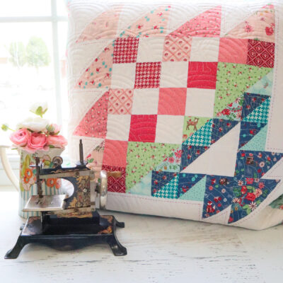 Colorful Flower Basket Pillow