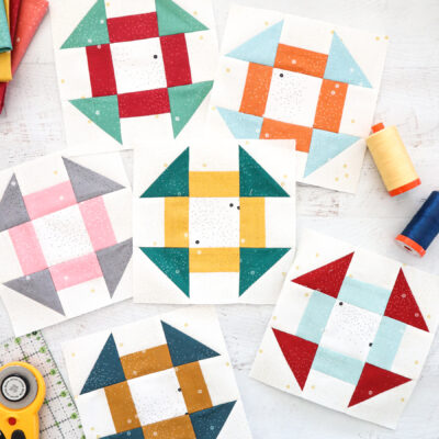 Quilted Witch Sew Along Churn Dash Stars