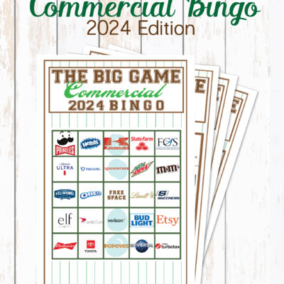2024 Big Game Commercial Bingo